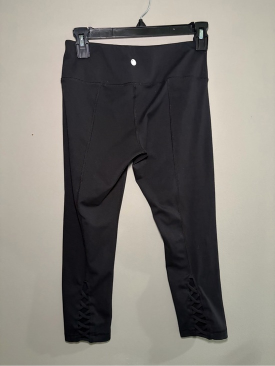 Yogalicious Pants - Yogalicious Black High Waist Cropped Lattice Cutout Leggings Workout Pants Y2K
